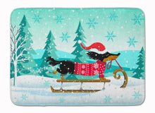 Load image into Gallery viewer, 19 in x 27 in Merry Christmas Dachshund Machine Washable Memory Foam Mat