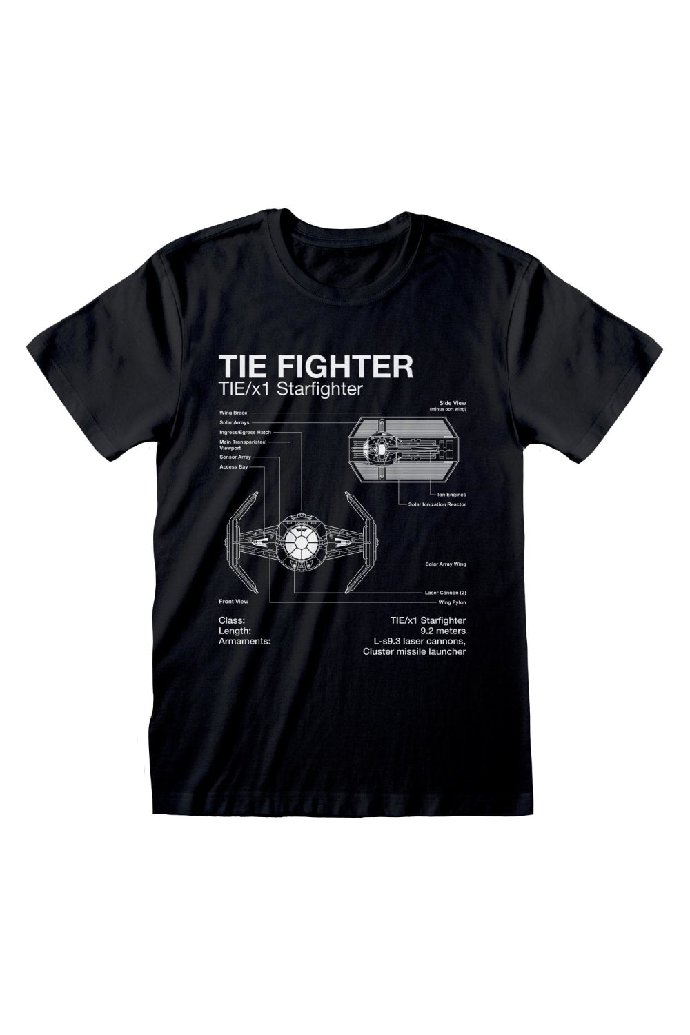 Star Wars Mens Tie Fighter T-Shirt (Black)