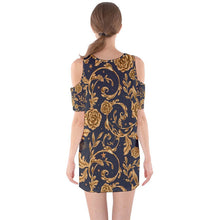Load image into Gallery viewer, Floral Shoulder Cutout One Piece Dress