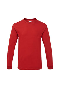 Gildan Mens Hammer Heavyweight Long Sleeve T-Shirt (Sport Scarlet Red)