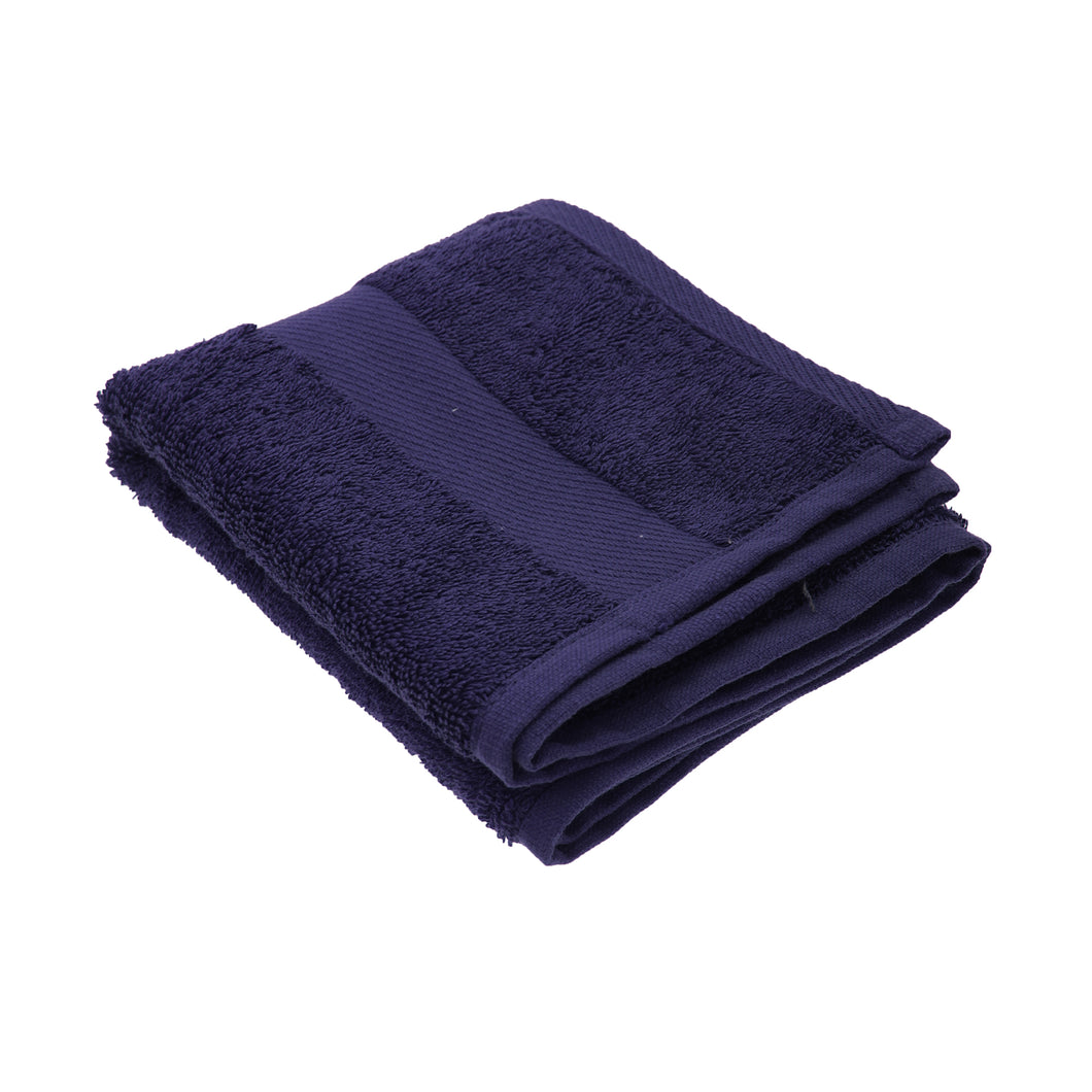 Jassz Premium Heavyweight Plain Guest Hand Towel 16 x 24 inches (Pack of 2) (Navy Blue) (One Size)