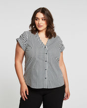 Load image into Gallery viewer, Dominica Print Striped Top