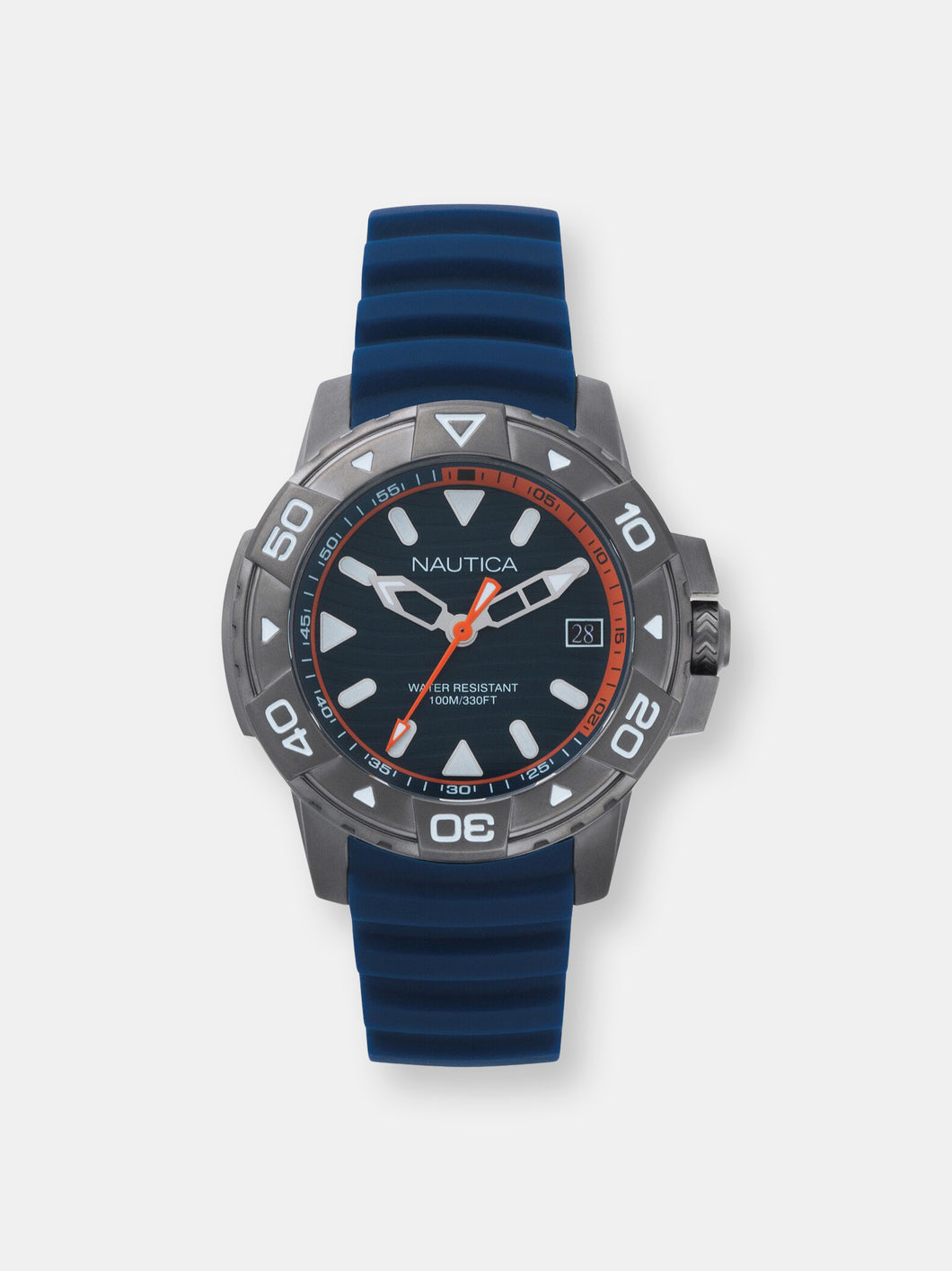 Nautica Men's Edgewater NAPEGT003 Blue Silicone Japanese Quartz Sport Watch