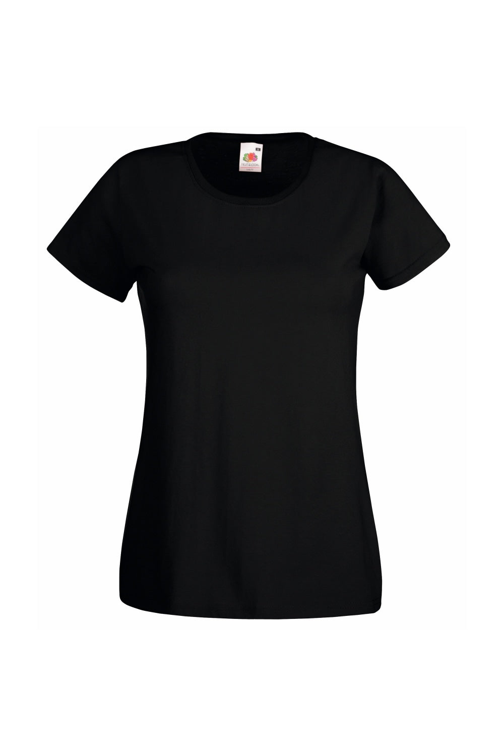 Fruit Of The Loom Ladies/Womens Lady-Fit Valueweight Short Sleeve T-Shirt (Black)