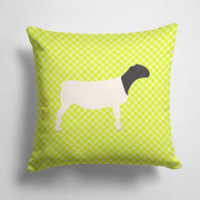 Load image into Gallery viewer, 14 in x 14 in Outdoor Throw PillowDorper Sheep Green Fabric Decorative Pillow