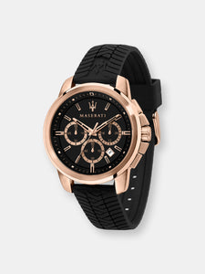 Maserati Men's Successo R8871621012 Black Silicone Quartz Fashion Watch