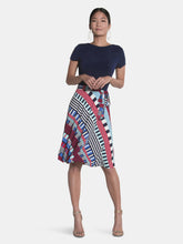 Load image into Gallery viewer, Ilana Cap Sleeve  A-Line Dress in Nautical Flag Red