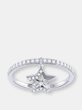 Load image into Gallery viewer, Lucky Star Diamond Charm Ring In Sterling Silver