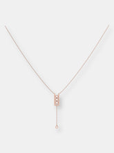 Load image into Gallery viewer, Traffic Light Bolo Adjustable Diamond Lariat Necklace in 14K Rose Gold Vermeil on Sterling Silver