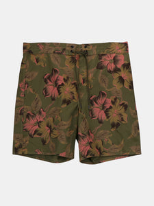 Ralph Lauren Men's Green / Pink Double RL Floral Board Shorts Short - 36