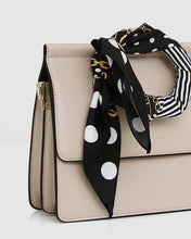 Load image into Gallery viewer, Brianna Runway Handbag With Scarf  - Latte