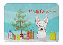 Load image into Gallery viewer, 19 in x 27 in Christmas Tree and Westie Machine Washable Memory Foam Mat