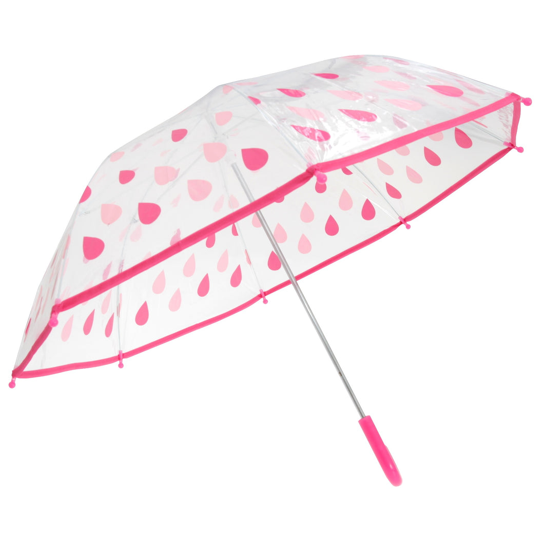 Drizzles Childrens/Kids Raindrops Umbrella (Pink) (One Size)
