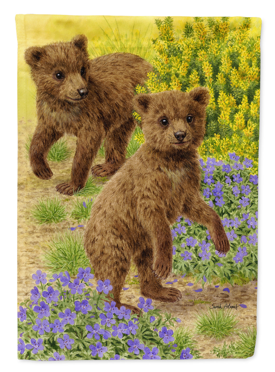 11 x 15 1/2 in. Polyester Bear Cubs Garden Flag 2-Sided 2-Ply