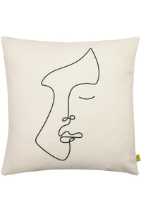 Emile Recycled Throw Pillow Cover In Ecru - 43cm x 43cm
