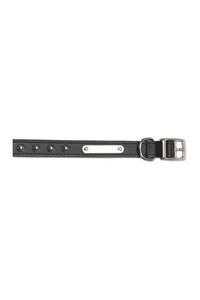 Ancol Leather Studded Dog Collar (Black) (20 Inch)