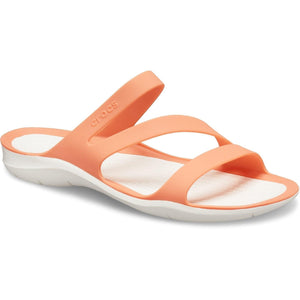 Womens/Ladies Swiftwater Slip On Sandals - Light Orange/White