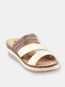 Lupe Brown Multi Wedge Sandals