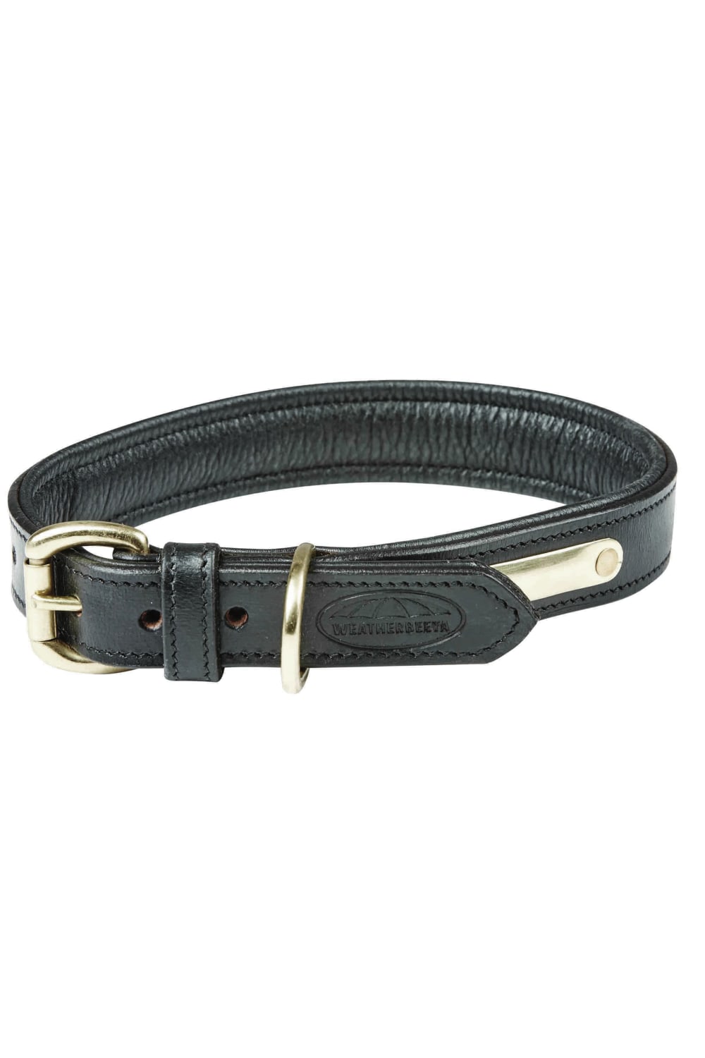 Weatherbeeta Padded Leather Dog Collar (Black) (XXL)