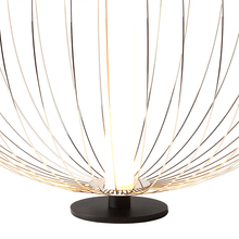 Load image into Gallery viewer, Nova of California Spokes Round Shade Desk Lamp | Ambient Light | Satin Nickel
