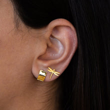 Load image into Gallery viewer, Gold Lock Earrings
