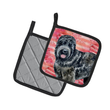 Load image into Gallery viewer, Black Russian Terrier Love Pair of Pot Holders