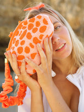 Load image into Gallery viewer, Arnoldi Peachpuff Hand-Beaded Clutch In Orange &amp; Peach