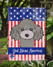 Load image into Gallery viewer, 11&quot; x 15&quot; 1/2&quot; Polyester American Flag And Silver Gray Poodle Garden Flag 2-Sided 2-Ply