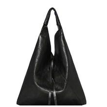 Load image into Gallery viewer, Black Metallic Boho Leather Bag