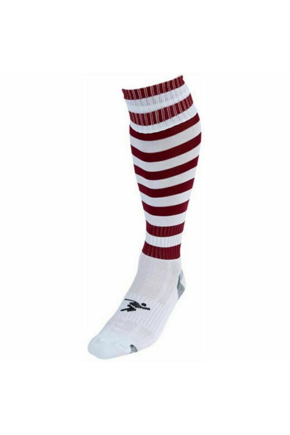 Precision Unisex Adult Pro Hooped Football Socks (White/Maroon)