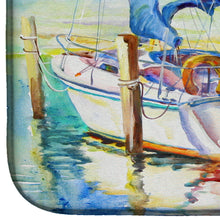 Load image into Gallery viewer, 14 in x 21 in Towering Q Sailboat Dish Drying Mat