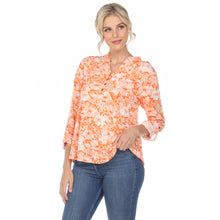 Load image into Gallery viewer, Pleated Long Sleeve Floral Print Blouse