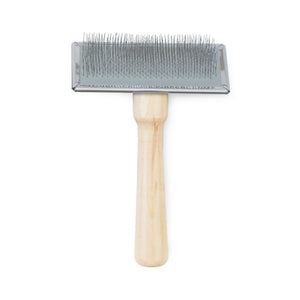 Ancol Pet Products Heritage Wood Handle Soft Slicker Brush (Brown) (Medium)