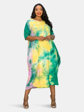 Load image into Gallery viewer, Tie Dye Harem Midi Dress