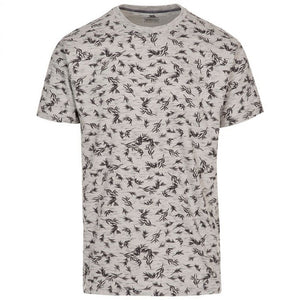 Mens Orsen Leaf Print T-Shirt - Gray