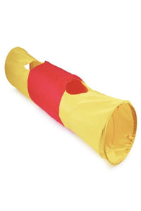 Ancol Rabbit Play Tunnel (Yellow/Red) (4.2ft)