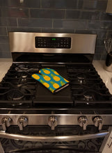 Load image into Gallery viewer, Pineapples on Teal Oven Mitt