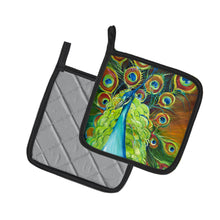 Load image into Gallery viewer, Peacock Pair of Pot Holders