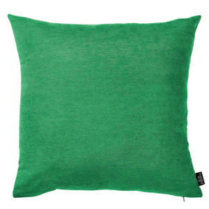 Christmas Colors Solid Decorative Throw Pillow Set Of 2 Square 18" x 18" Green And Red For Couch, Bedding