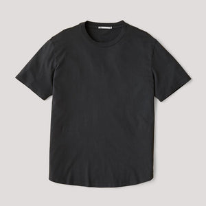 Everyday Recycled Cotton Tee- Curved Hem - Washed Black