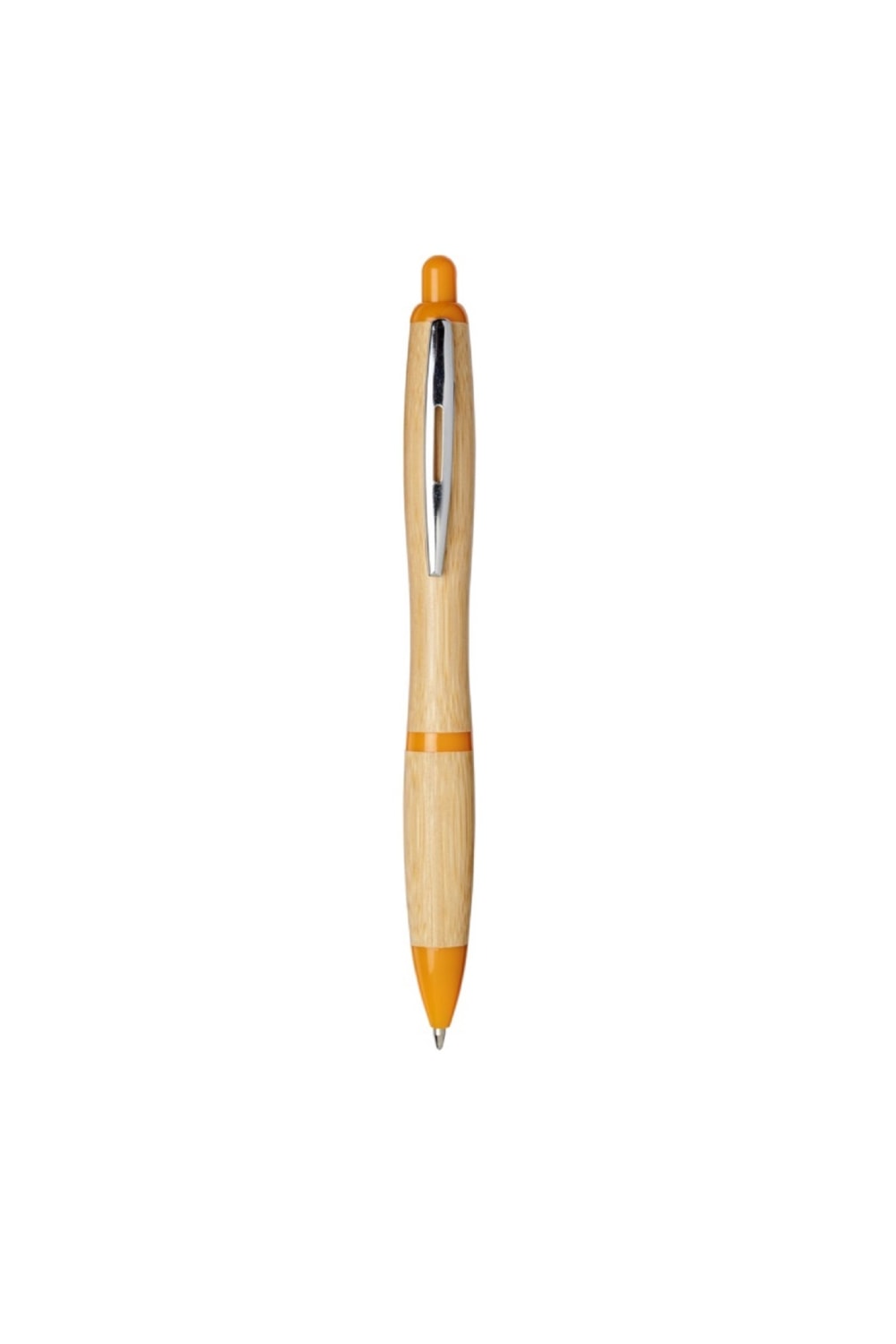 Bullet Nash Bamboo Ballpoint Pen (Natural/Orange) (One Size)
