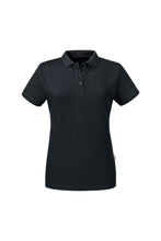 Load image into Gallery viewer, Russell Womens/Ladies Pure Organic Polo (Black)
