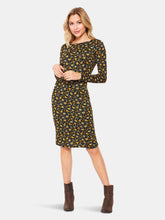 Load image into Gallery viewer, Long Sleeve Bodycon Midi Dress | Floral