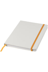 Bullet A5 Spectrum Notebook With Elastic Strap (White/Orange) (One Size)