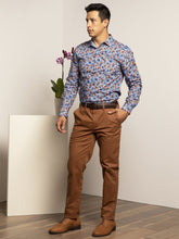 Load image into Gallery viewer, Nigel Floral Stems Shirt Blue