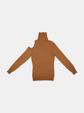 Load image into Gallery viewer, Cashmere Shoulder Cut-Out Turtleneck Sweater