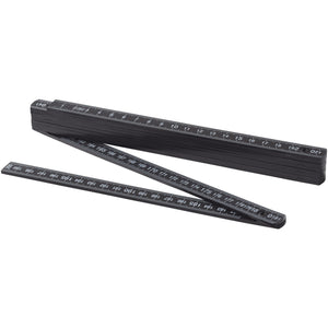 Bullet Monty 2M Foldable Ruler (Pack of 2) (Solid Black) (9.2 x 0.4 x 1.1 inches)