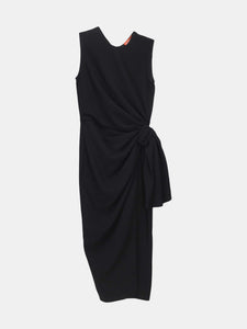 Altuzarra Women's Black Sleeveless Drape Knot Pencil Dress