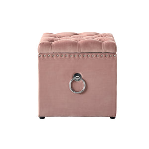 Claudia Velvet Or Linen Ottoman-Storage-Knob