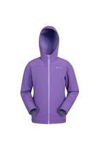 Load image into Gallery viewer, Childrens/Kids Exodus Water Resistant Soft Shell Jacket - Purple